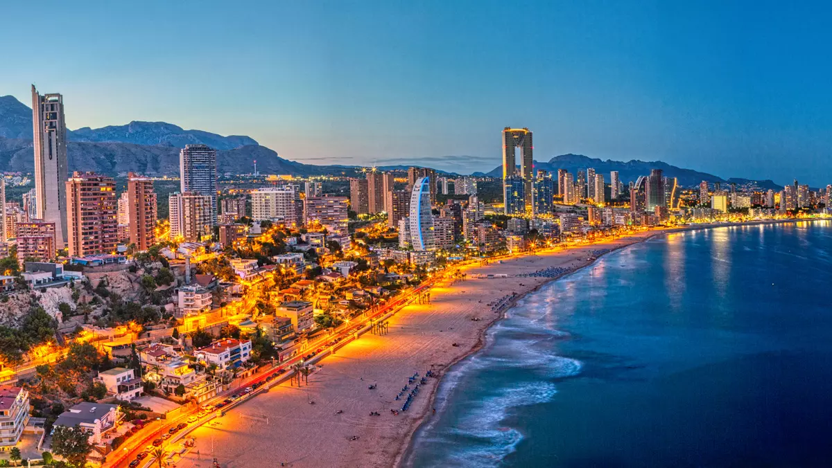 Benidorm skyline and coastline